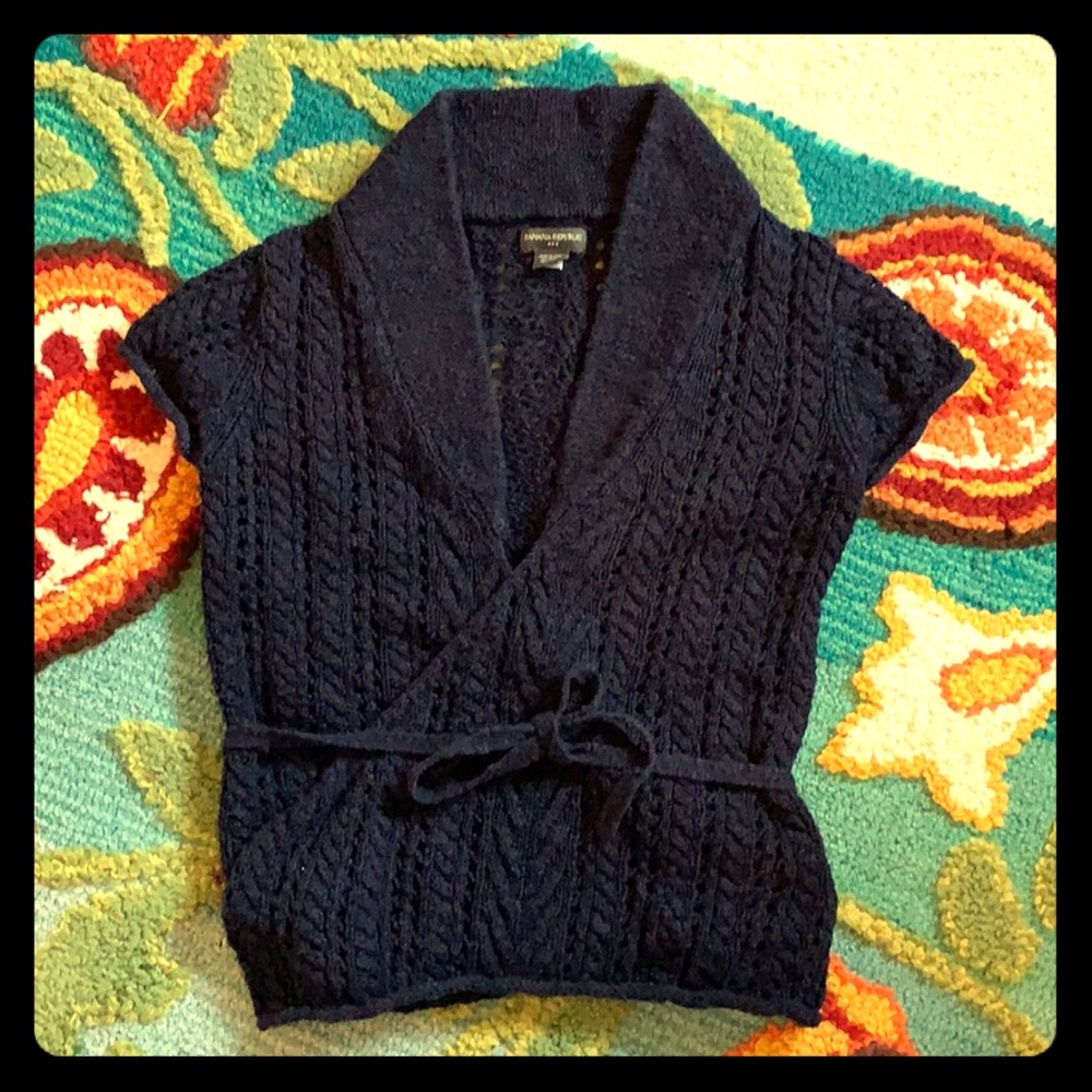 Banana Republic cute cap sleeve wrap sweater.